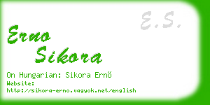 erno sikora business card