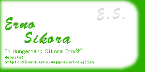 erno sikora business card